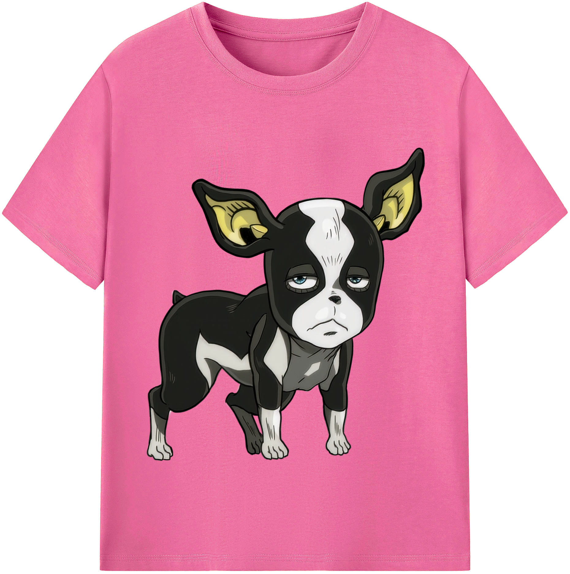 （画像用） ジョジョの奇妙な冒険 イギー JoJo's Bizarre Adventure Iggy レディースカジュアルプリントTシャツ（綿100％）